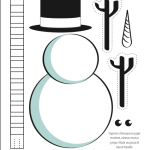 Muñeco de nieve para recortar