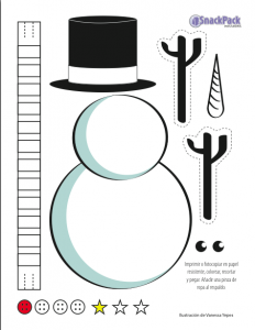 Muñeco de nieve para recortar